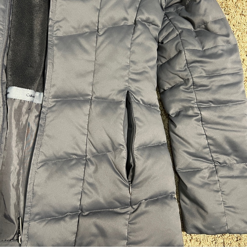 Calvin Klein Gray Down Puffer Jacket Extra Small - Picture 4 of 10
